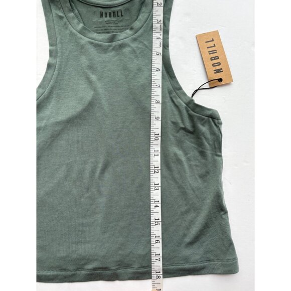 NOBULL NWT Blended Merino Wool Fitted Tank Top Balsam Green Size Medium - Picture 8 of 8